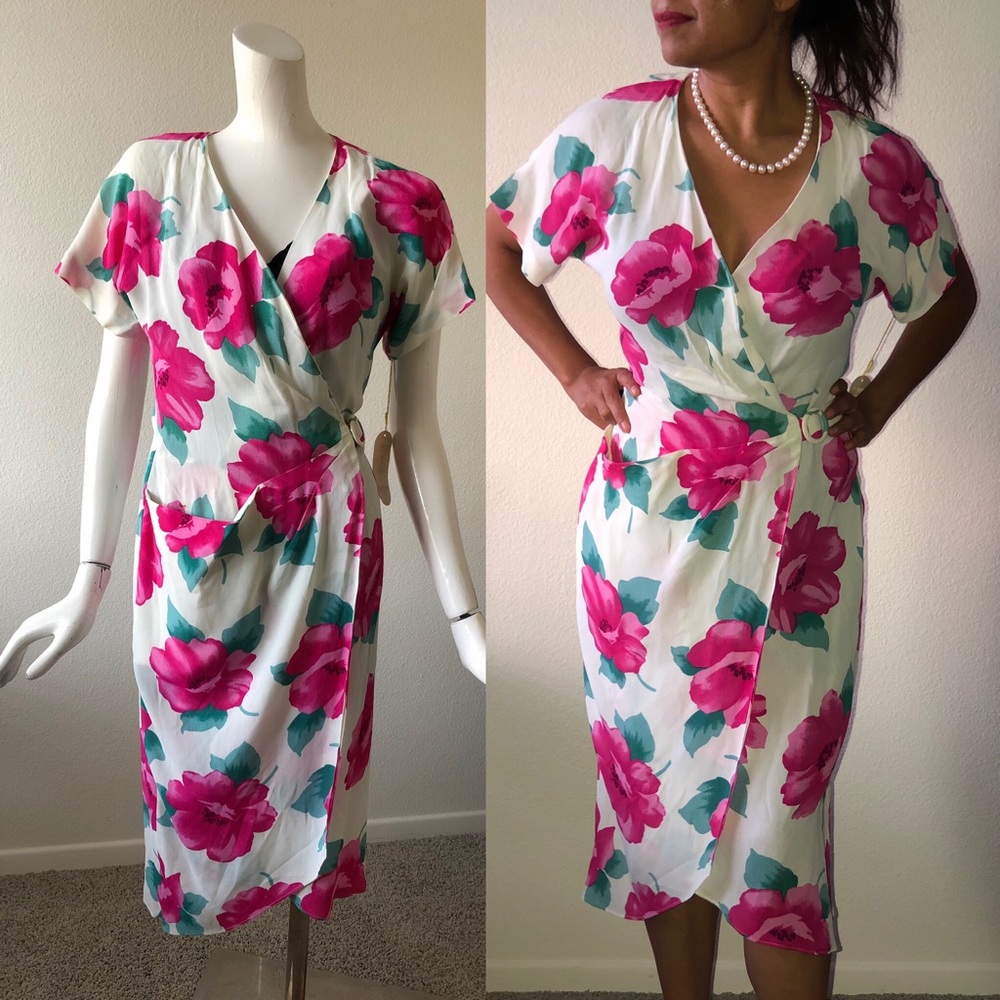 SEXY New Regina Kravit'z pink floral print dress
